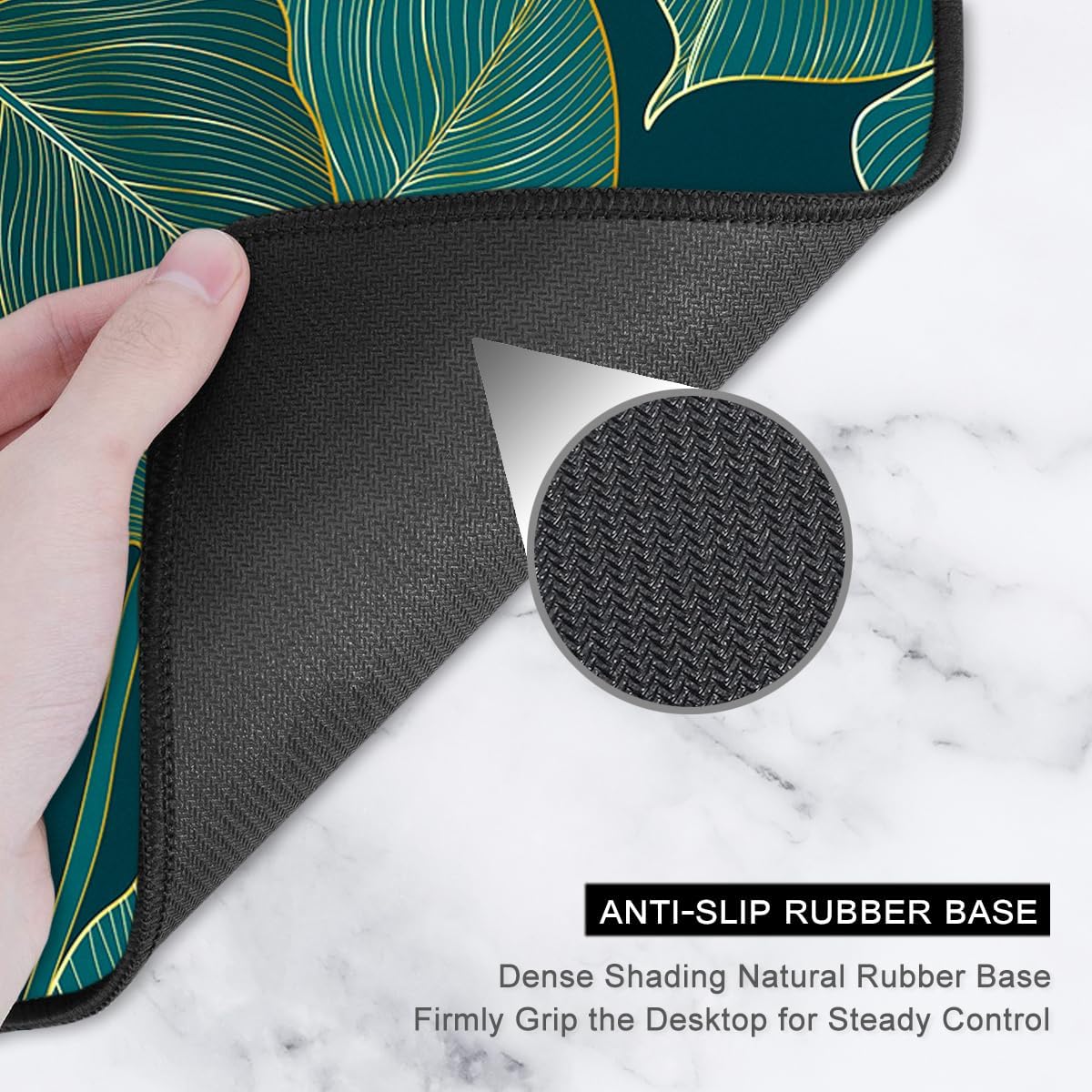 Elevate Your Workspace with Our XXL Green Tropical Leaves Desk Mat – Perfect for Gaming and Office Use!